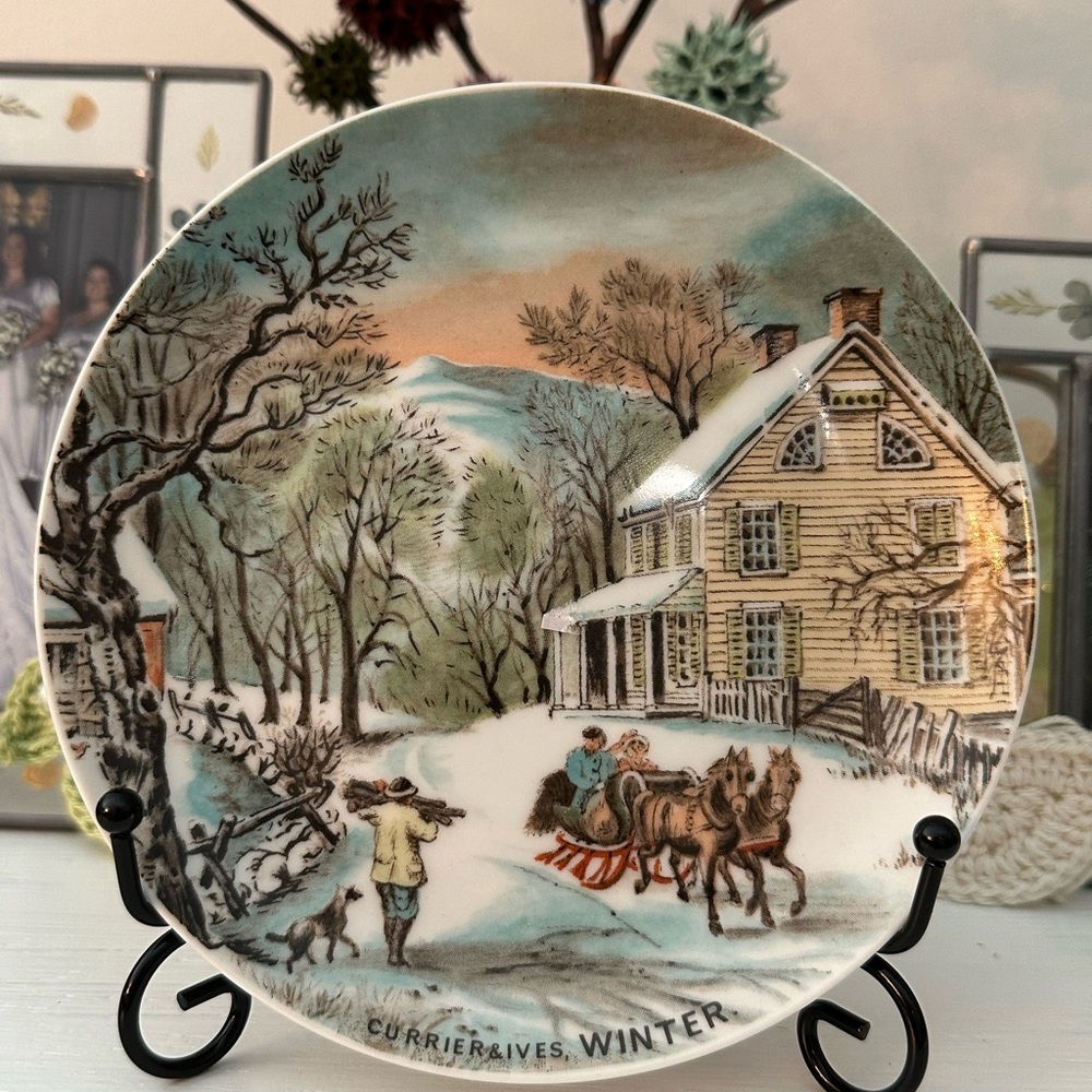 Currier and Ives “Winter” Decorative Plate